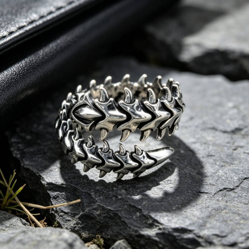 Vintage Men's Twisted Dragon-Shaped Ring
