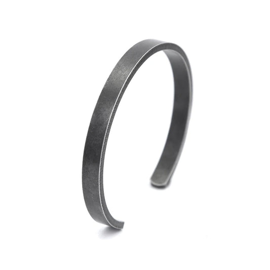 Men's Minimalist Stainless Steel Open C Cuff Bracelet, Smooth Plain Band Versatile Solid Bangle Jewelry