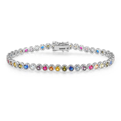 Women&Men's 3mm Colored Zircon Tennis Bracelet