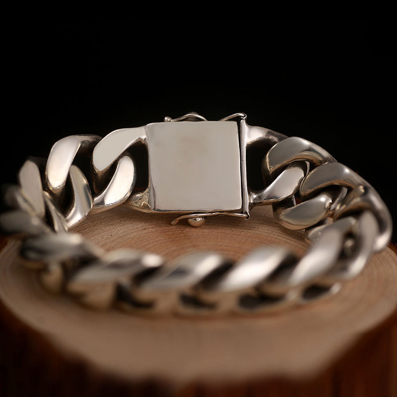 Men's Polished Thick Curb Bracelet