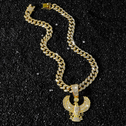 Hip-Hop Style Animal Eagle Cuban Chain Pendant Necklace