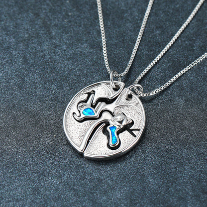 Opal Fox Jigsaw Puzzle Set Necklace