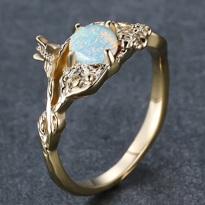 Women's Deer Head Opal ring