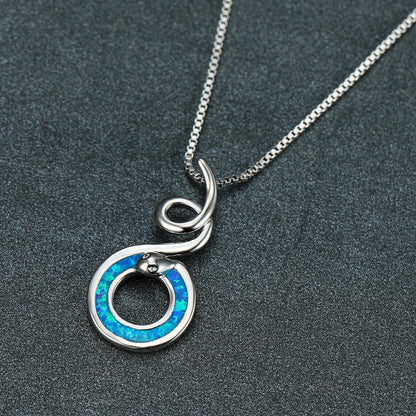 Opal Snake Necklace