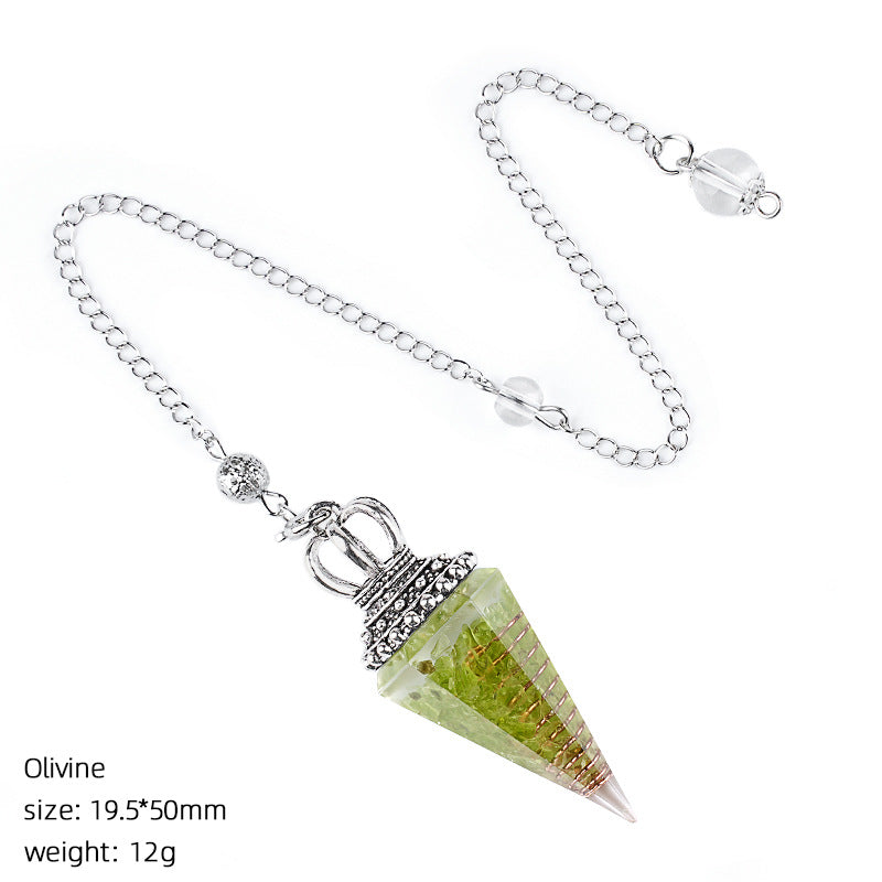 Crystal Crown Yoga Meditation Accessory Hexagonal Cone Spirit Pendulum