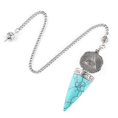 Crystal Silvery All-Seeing Eye Spirit Pendulum