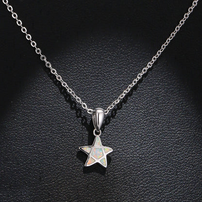 Pentagram Opal Necklace
