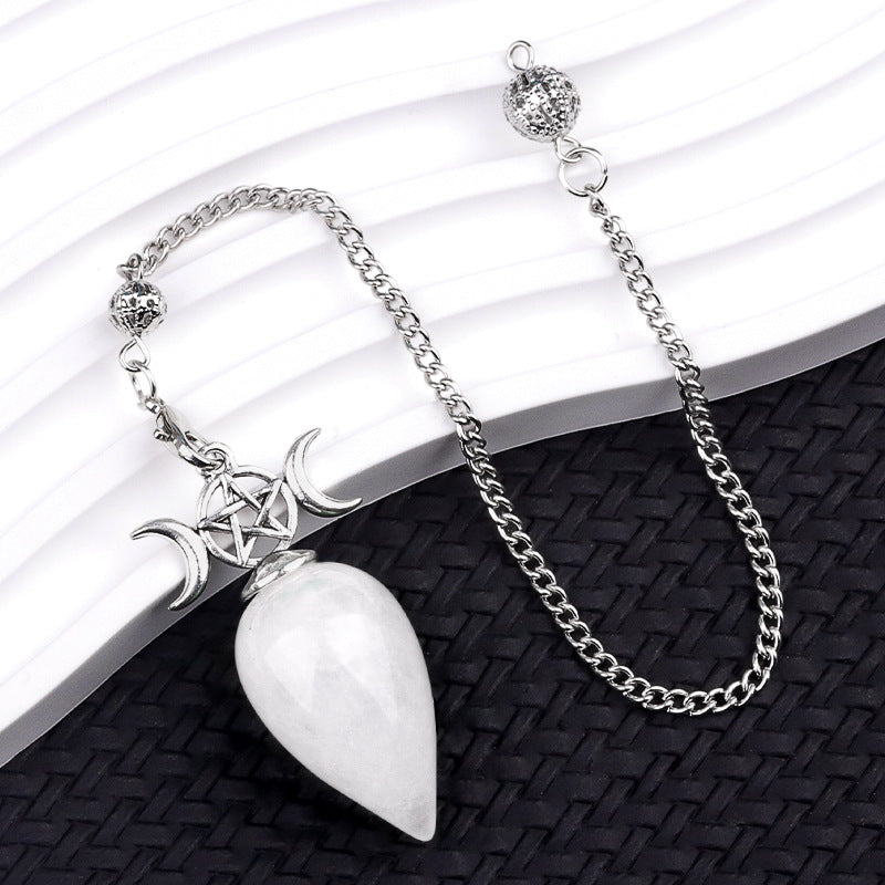 Natural crystal water droplet three-phase moon spirit pendulum