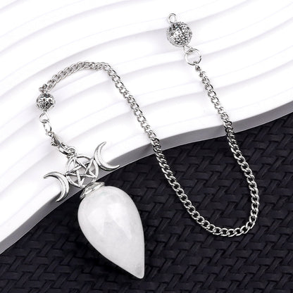 Natural crystal water droplet three-phase moon spirit pendulum