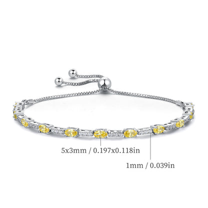 Women&Men's Simple Zircon Cuban Tennis Bracelet with Drawstring Design