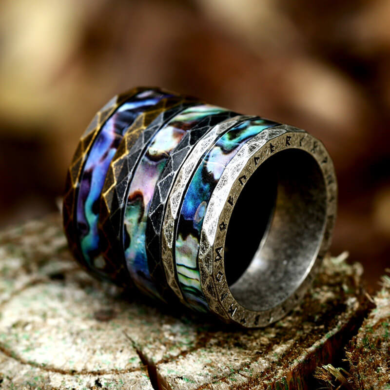 Men's Nordic Minimalist Viking Letter Fashion Stainless Steel Ring
