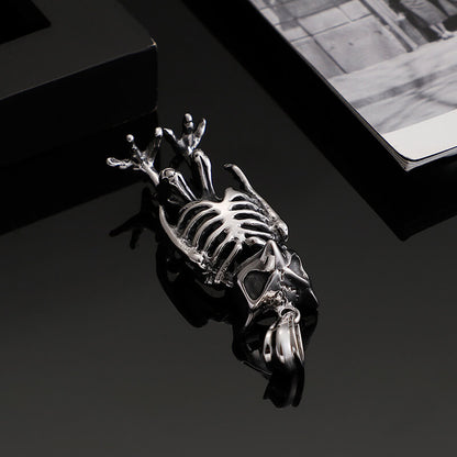 Men's Fashionable Owl Skull Pendant Necklace