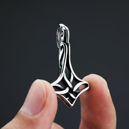 Vintage Men's Pendant Stainless Steel Viking Hollow Irish Love Knot Necklace
