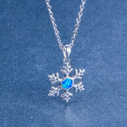 Fashion platinum snowflake white Australian jewelry necklace
