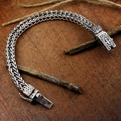Men's Retro Carved Braided Bracelet