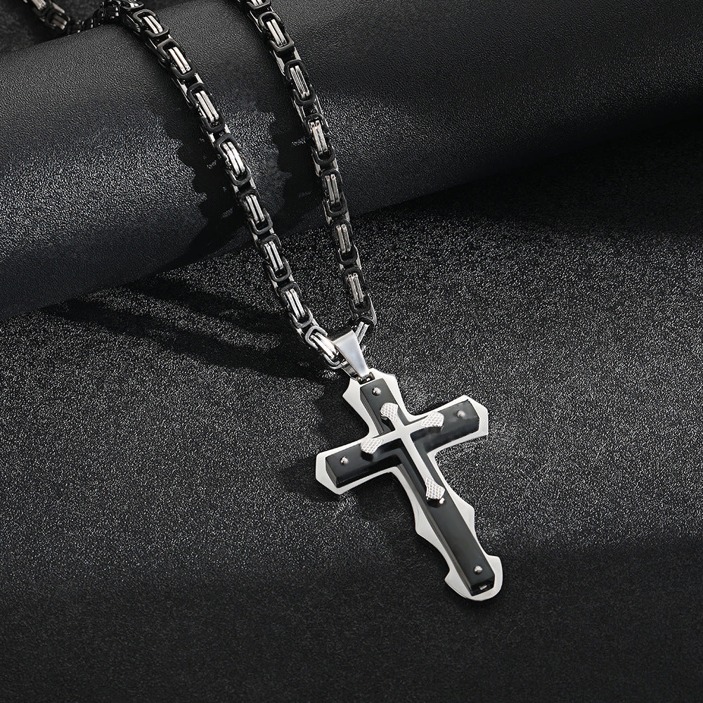 Men's Vintage Punk Cross Necklace