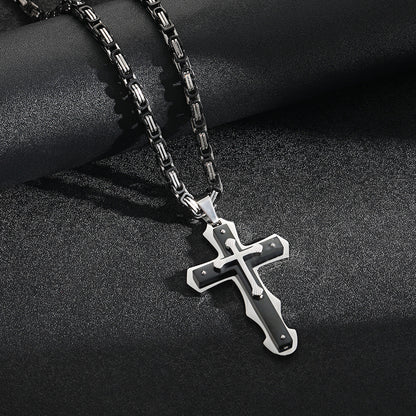 Men's Vintage Punk Cross Necklace