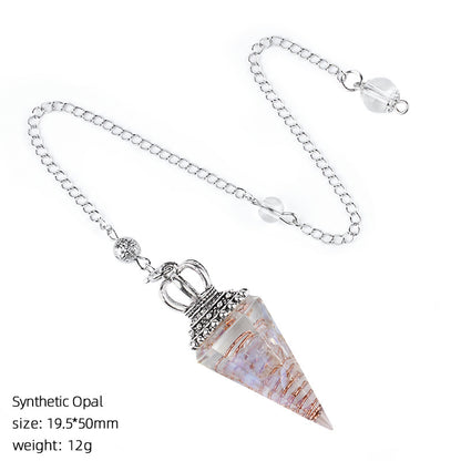 Crystal Crown Yoga Meditation Accessory Hexagonal Cone Spirit Pendulum