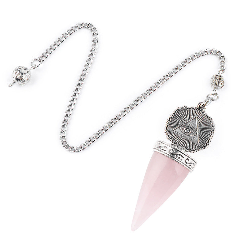 Crystal Silvery All-Seeing Eye Spirit Pendulum