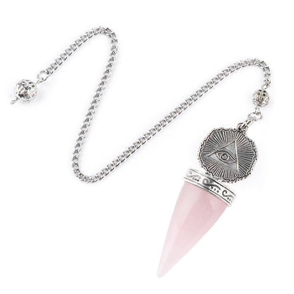 Crystal Silvery All-Seeing Eye Spirit Pendulum