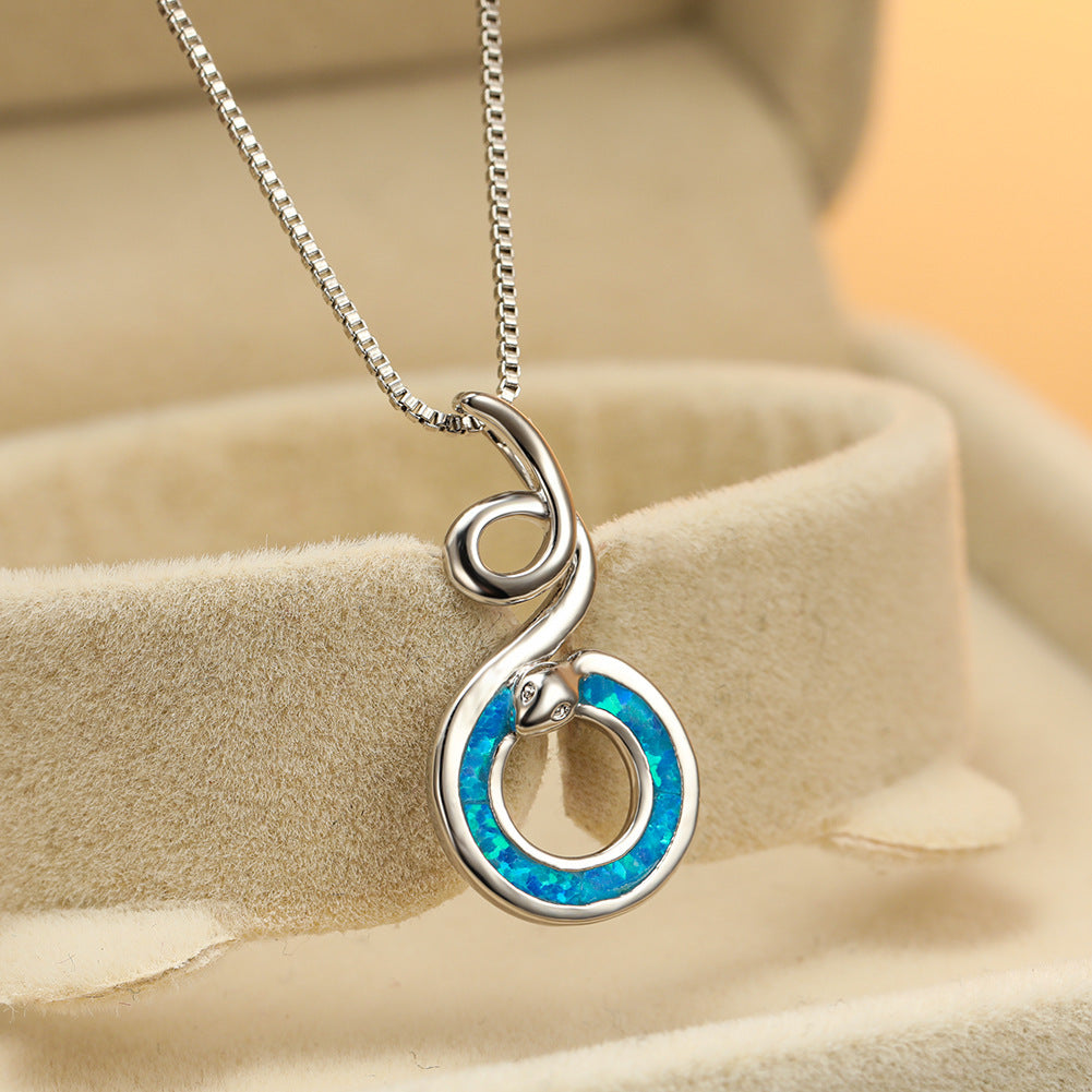 Opal Snake Necklace