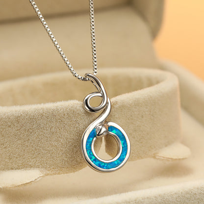 Opal Snake Necklace