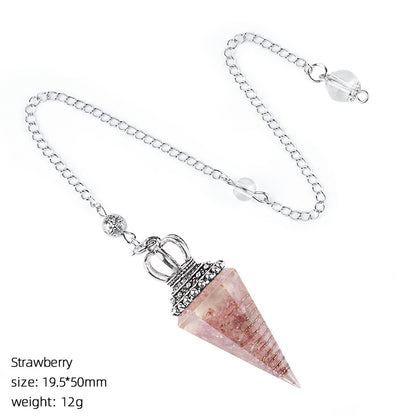 Crystal Crown Yoga Meditation Accessory Hexagonal Cone Spirit Pendulum
