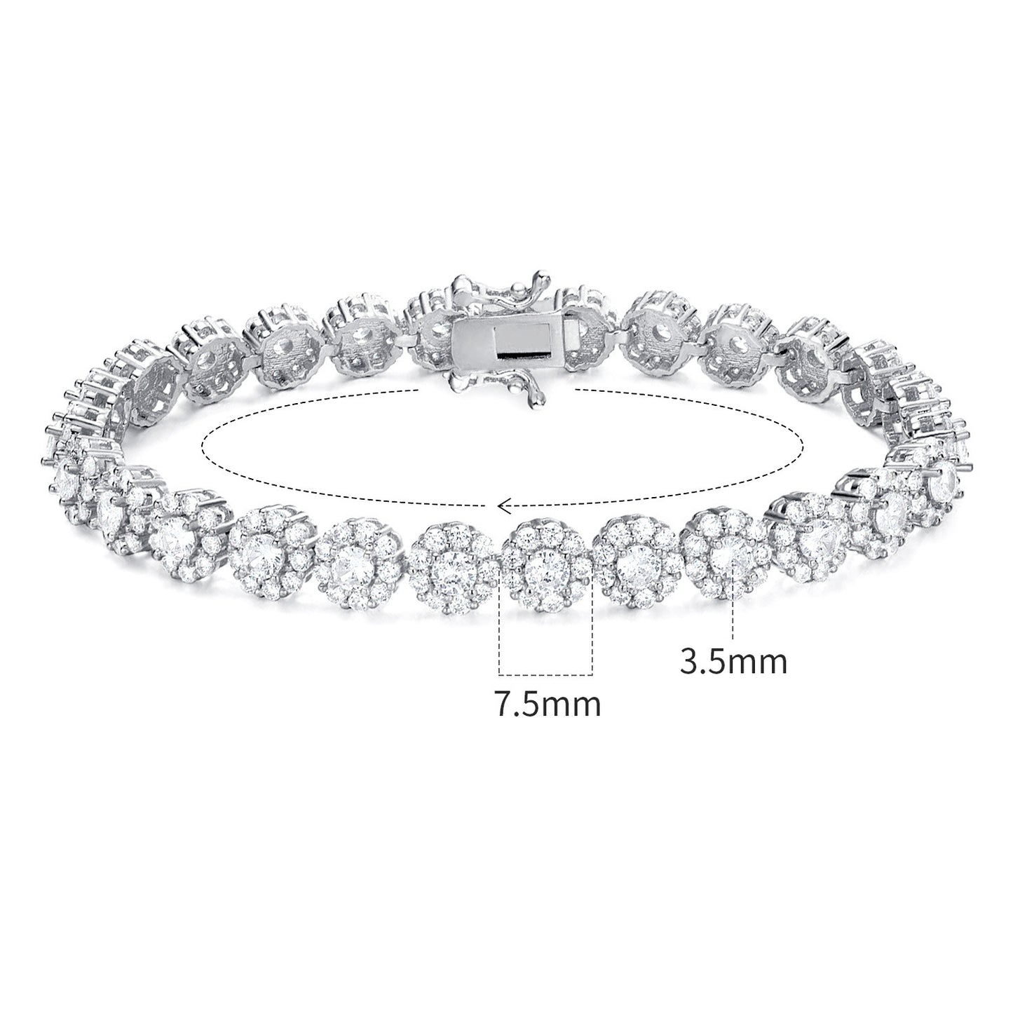 Women&Men's 8mm Tennis Bracelet With Cubic Zirconia
