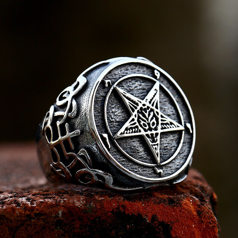 Men's Five-Pointed Star Devil Satan Ring