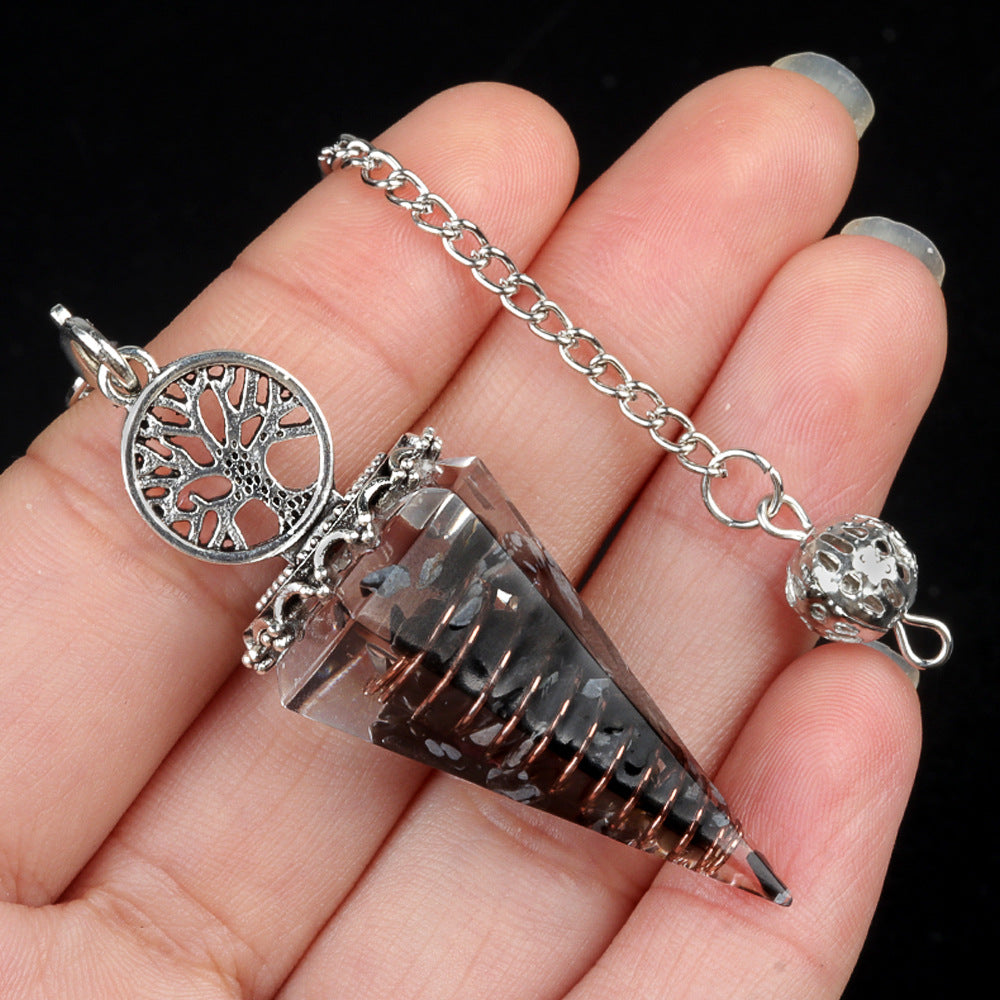 Crystal Life Tree Resin Gravel Spirit Pendulum