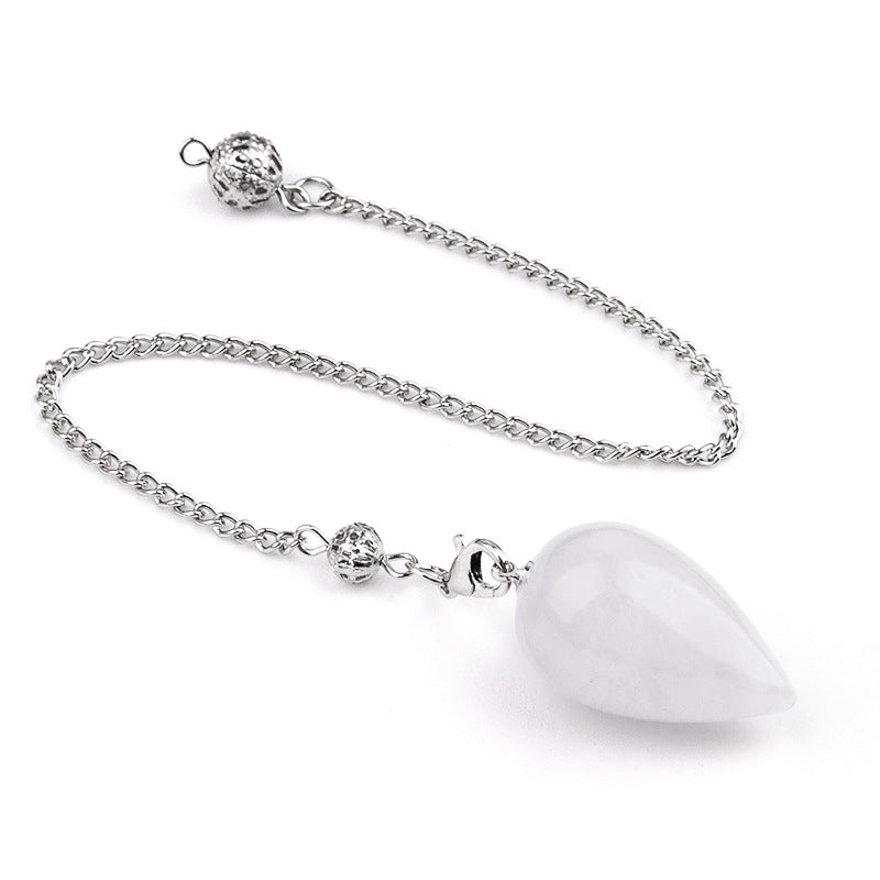 Vintage yoga meditation teardrop-shaped natural crystal spirit pendulum