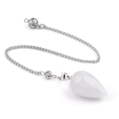 Vintage yoga meditation teardrop-shaped natural crystal spirit pendulum