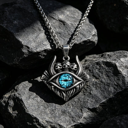 Men's Vintage Devil's Eye Pendant Necklace