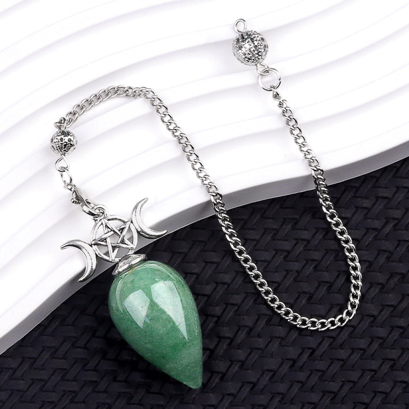 Natural crystal water droplet three-phase moon spirit pendulum