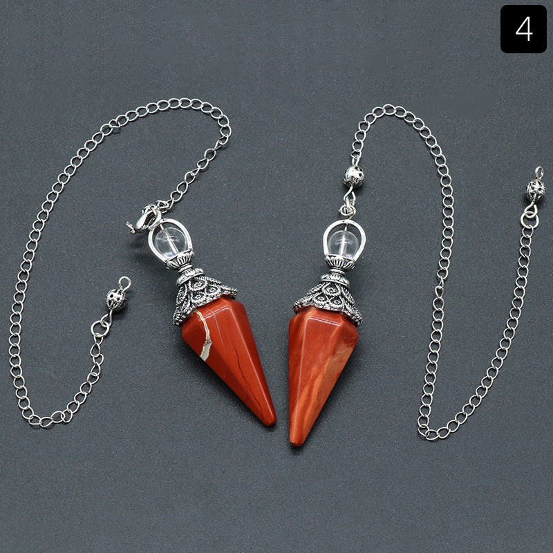 Hexagonal Pyramid Gravity Concentration Healing Crystal Pendulum