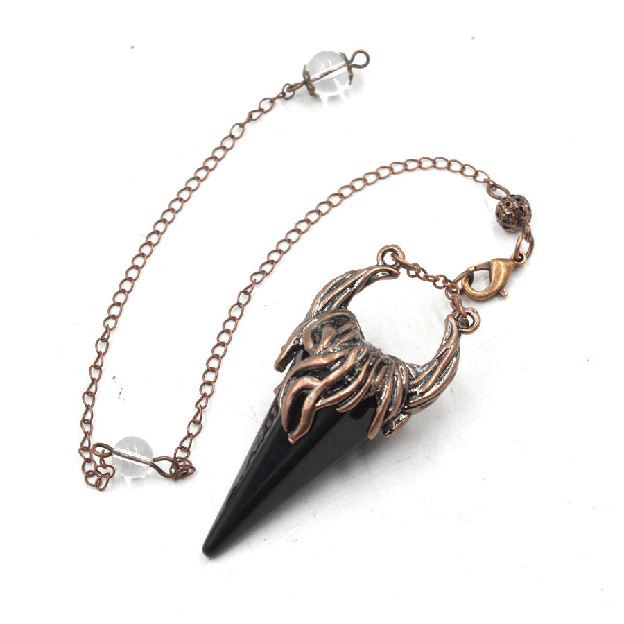 Crystal Pyramid Horn Spirit Pendulum