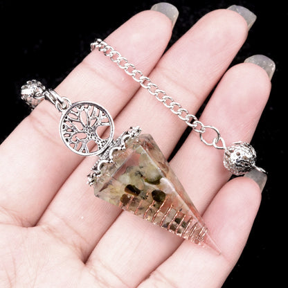 Crystal Life Tree Resin Gravel Spirit Pendulum
