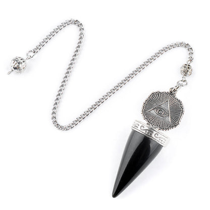Crystal Silvery All-Seeing Eye Spirit Pendulum