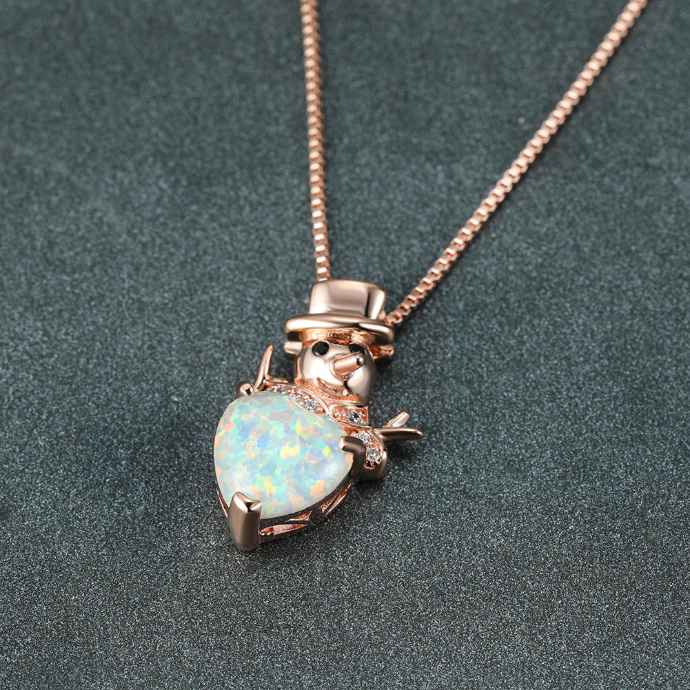 Auboo Cute Snowman Necklace