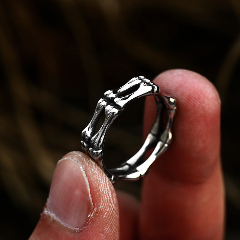 Men's Vintage Skull And Bones Ring