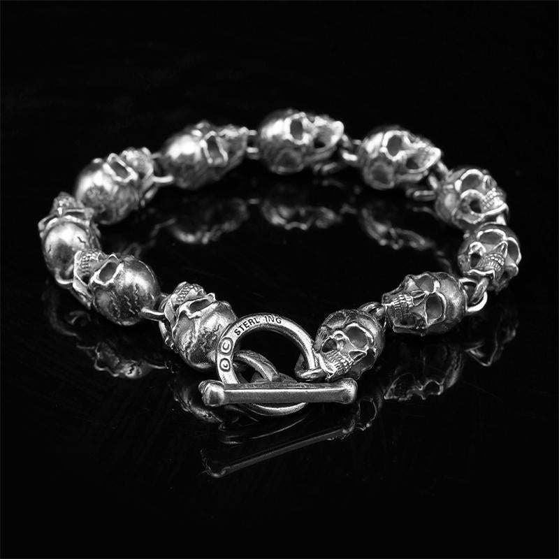 Men's Retro Multiple Skull Bracelet