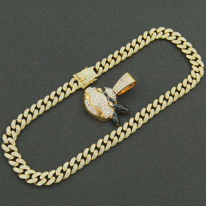 Hip-Hop 3D Cartoon Avatar Cuban Chain Pendant Necklace
