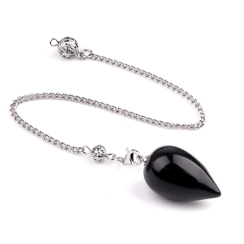 Vintage yoga meditation teardrop-shaped natural crystal spirit pendulum