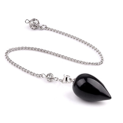Vintage yoga meditation teardrop-shaped natural crystal spirit pendulum