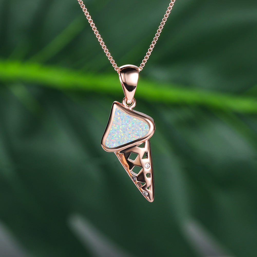 Aussie Opal Cute Ice Cream Necklace