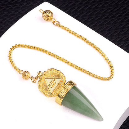 Crystal Golden All-Seeing Eye Spirit Pendulum