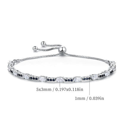 Women&Men's Simple Zircon Cuban Tennis Bracelet with Drawstring Design