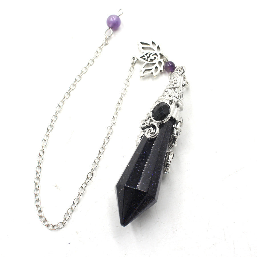 Lotus Crystal 12-facet Cone-shaped Spirit Pendulum