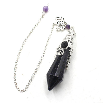 Lotus Crystal 12-facet Cone-shaped Spirit Pendulum