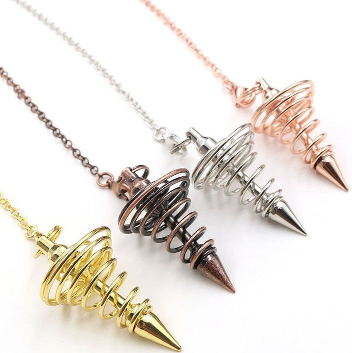 Copper metal spiral cone gravity-concentrating pendulum